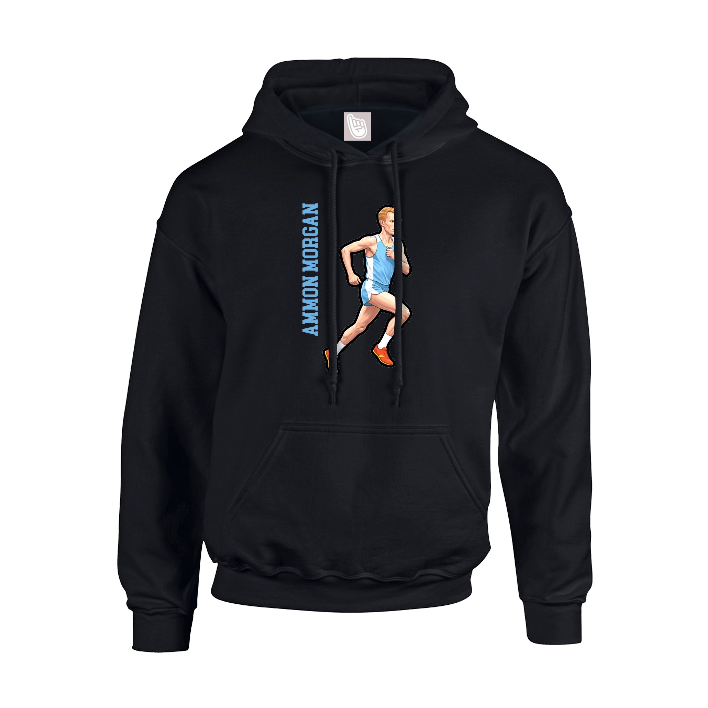 Youth Hoodie — Name Vertical in Black