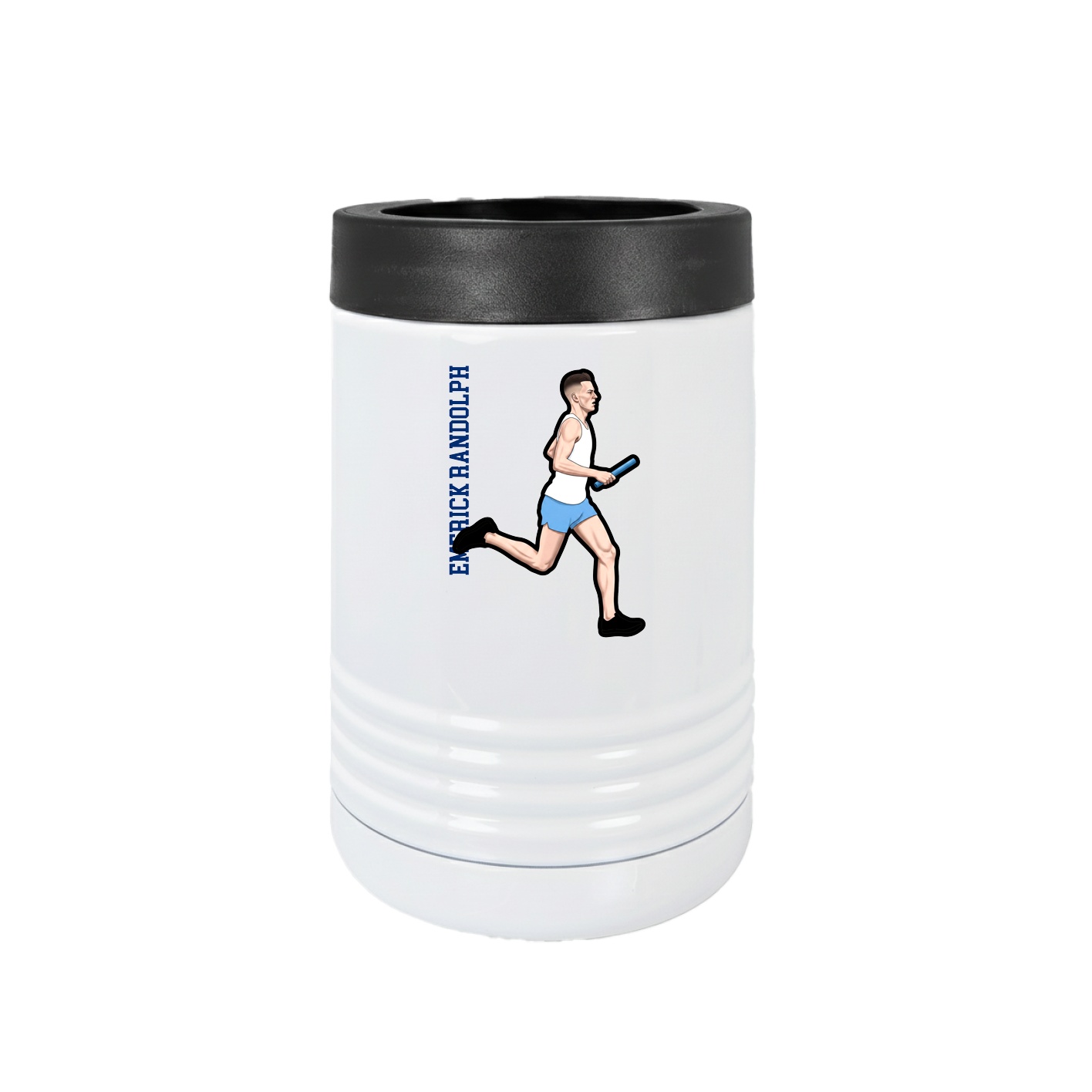 Beverage Holder — Name Vertical in White