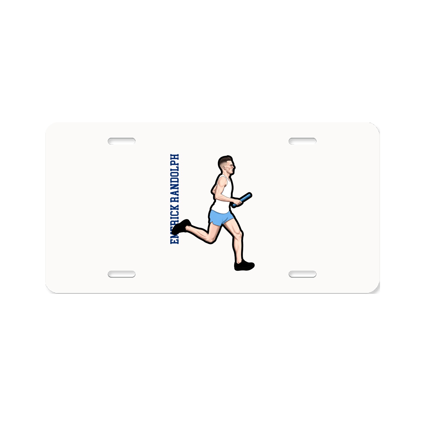 License Plate — Name Vertical in Classic