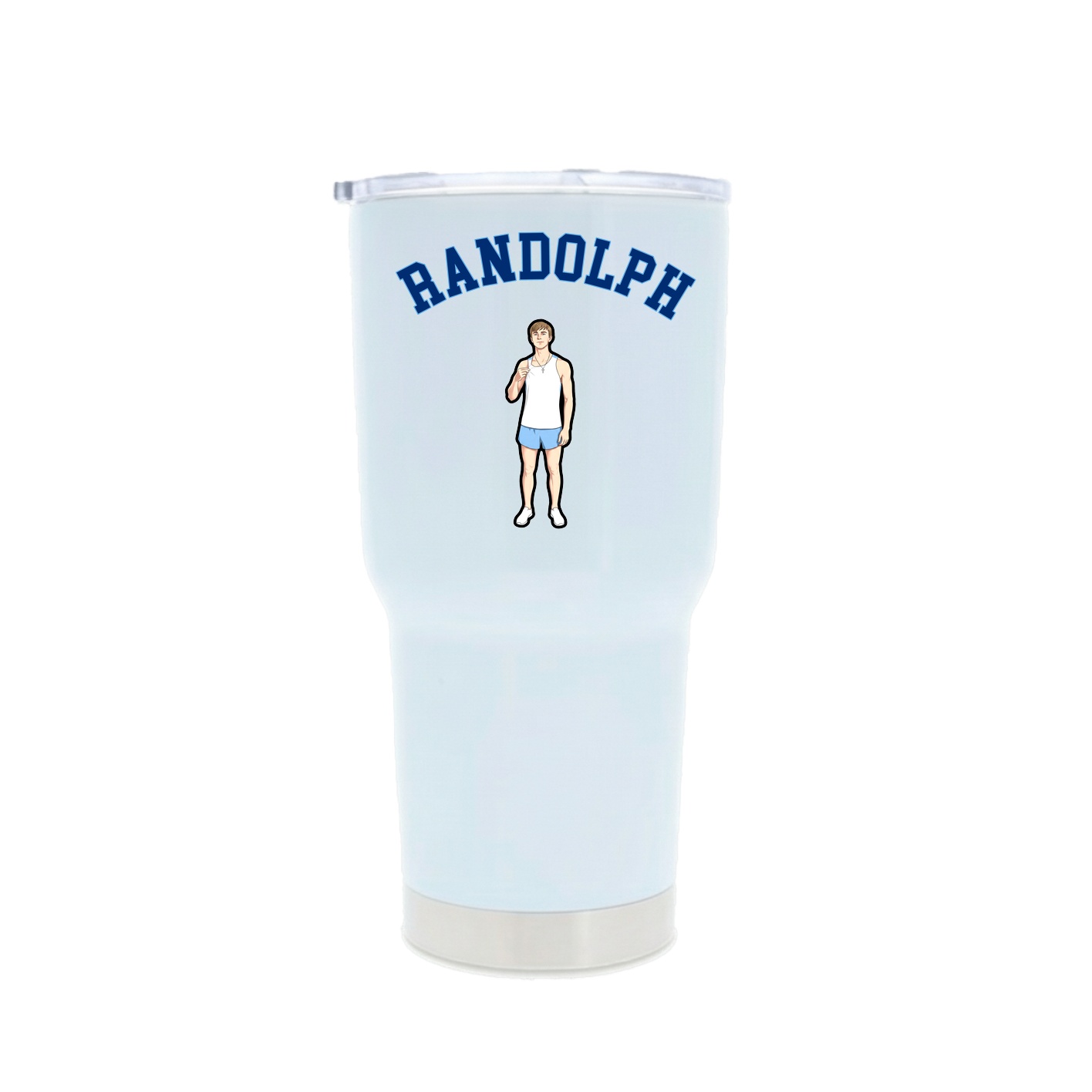 30oz Stainless Steel Tumbler — Shirsey Arch in White