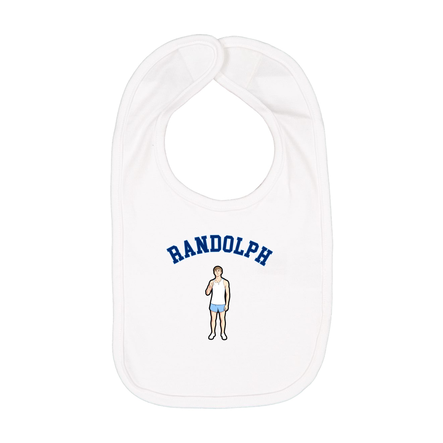 Infant Bib — Shirsey Arch in White