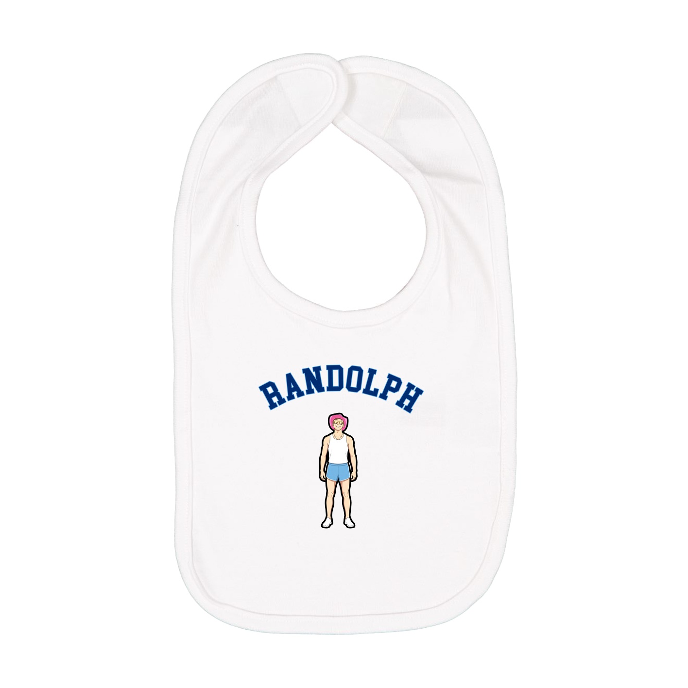 Infant Bib — Shirsey Arch in White
