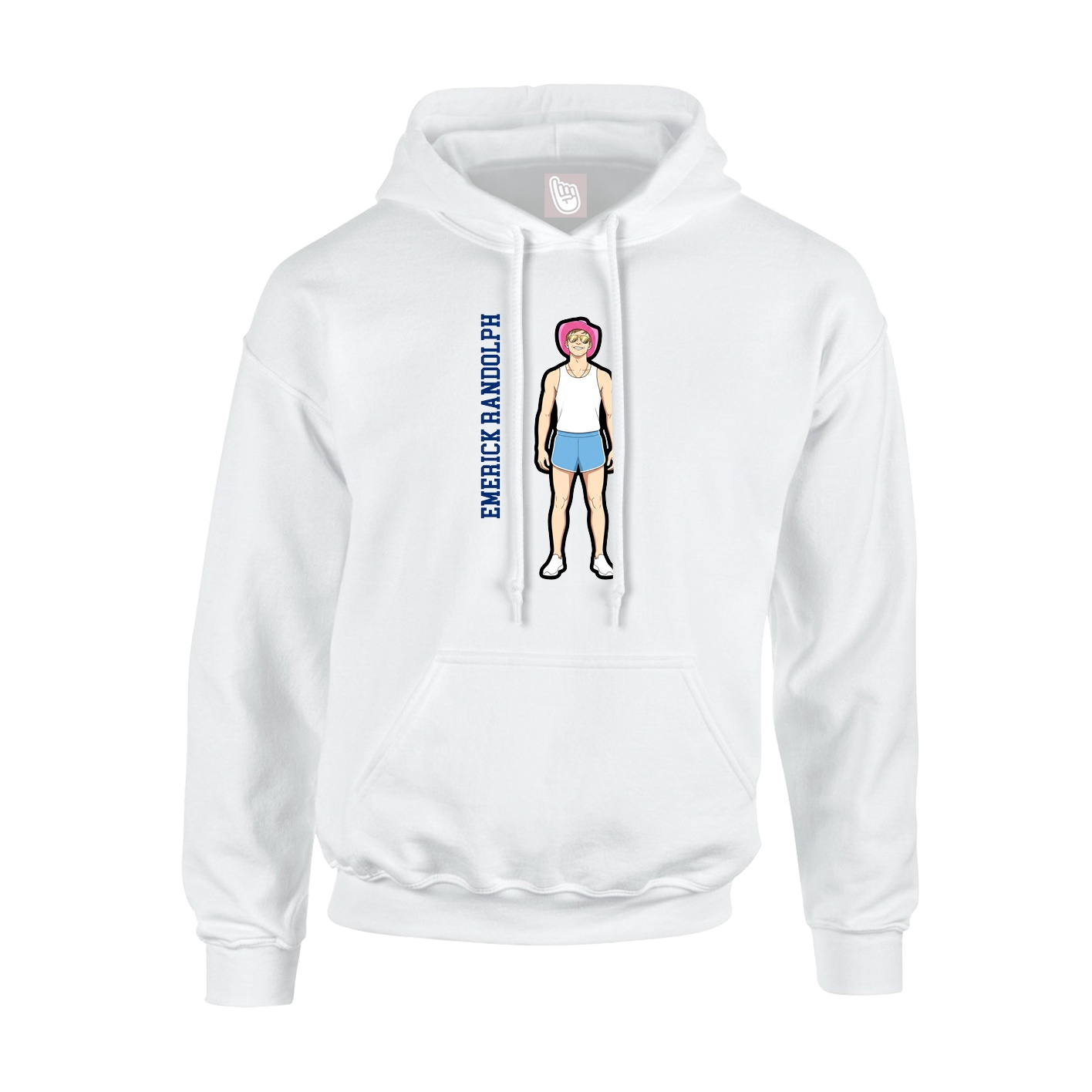 Hoodie — Name Vertical in White