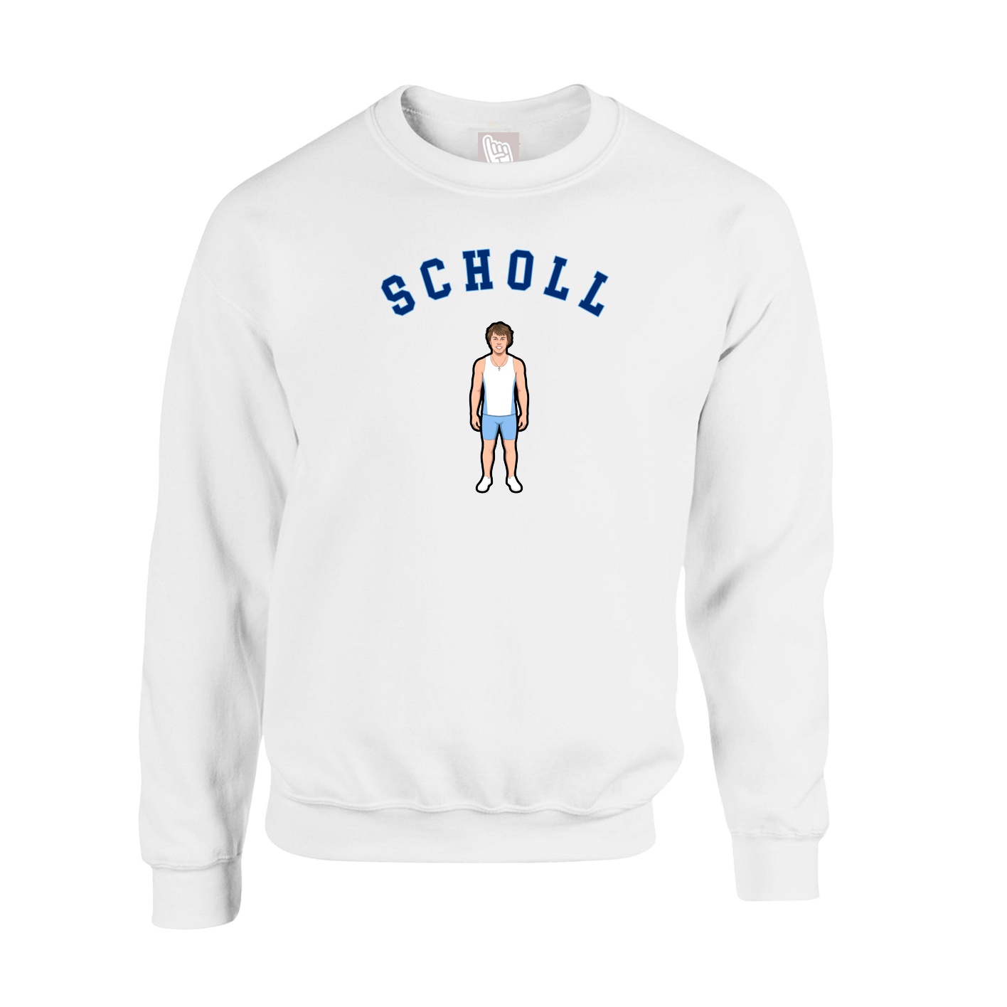 Fleece Crew — Shirsey Arch in White