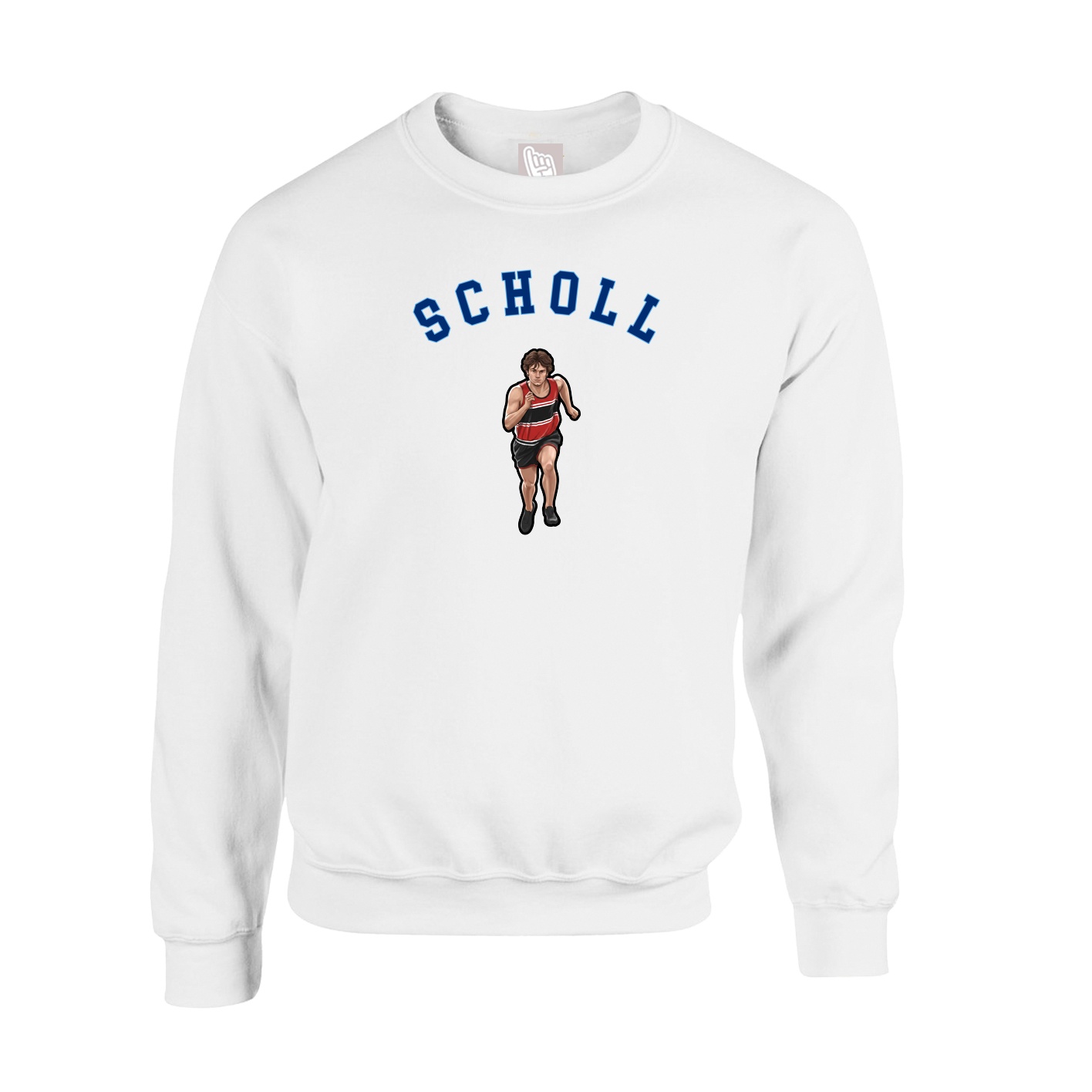 Fleece Crew — Shirsey Arch in White