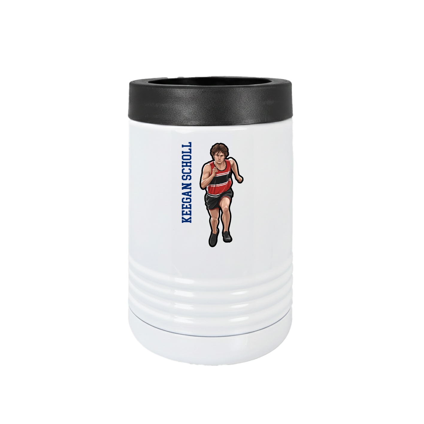 Beverage Holder — Name Vertical in White