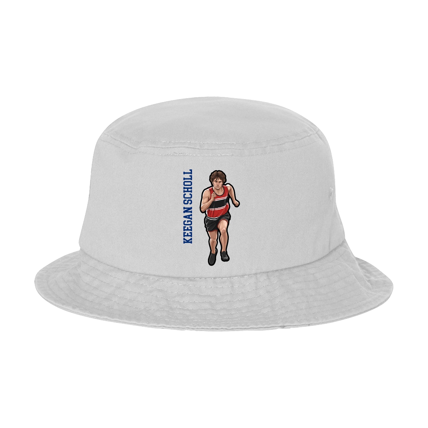 Bucket Cap — Name Vertical in White