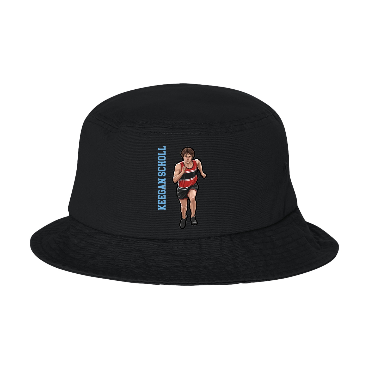 Bucket Cap — Name Vertical in Black