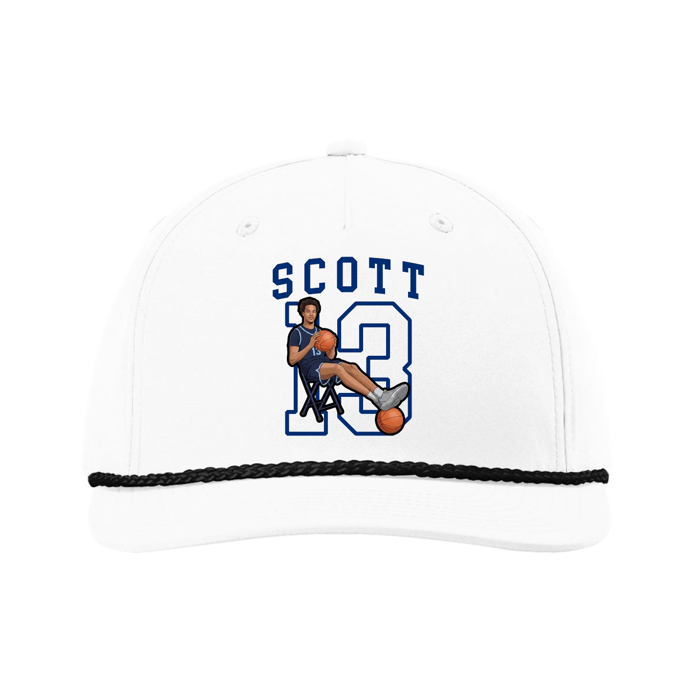 Five-Panel Classic Rope Cap — Shirsey in White