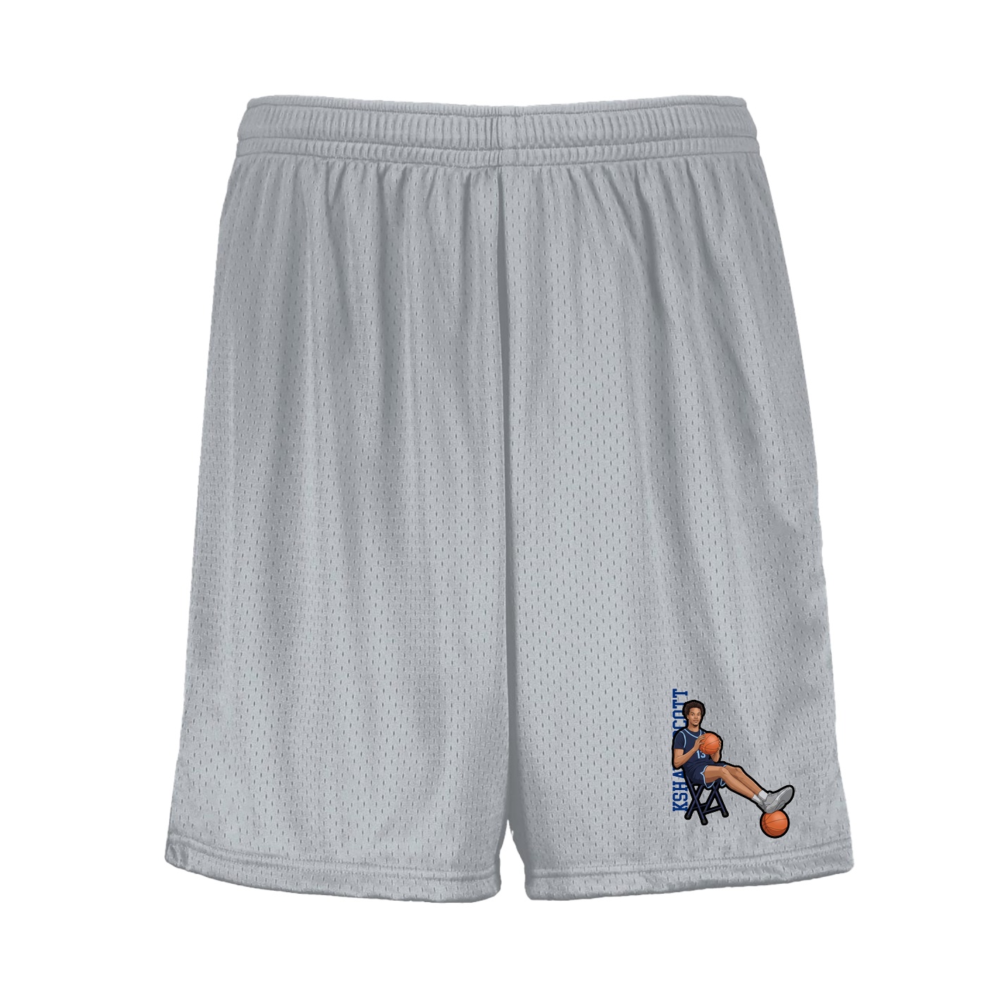 Shorts — Name Vertical in Silver