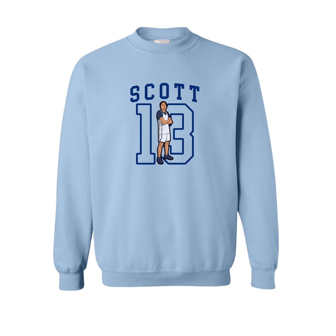 Fleece Crew — Shirsey in Light Blue