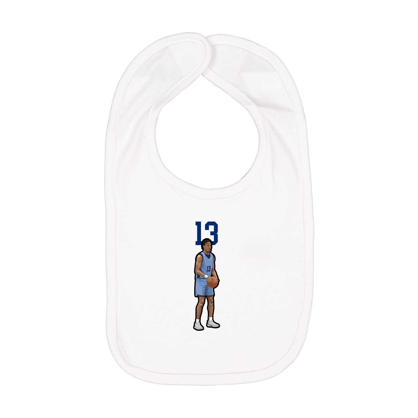 Infant Bib — Number Top in White