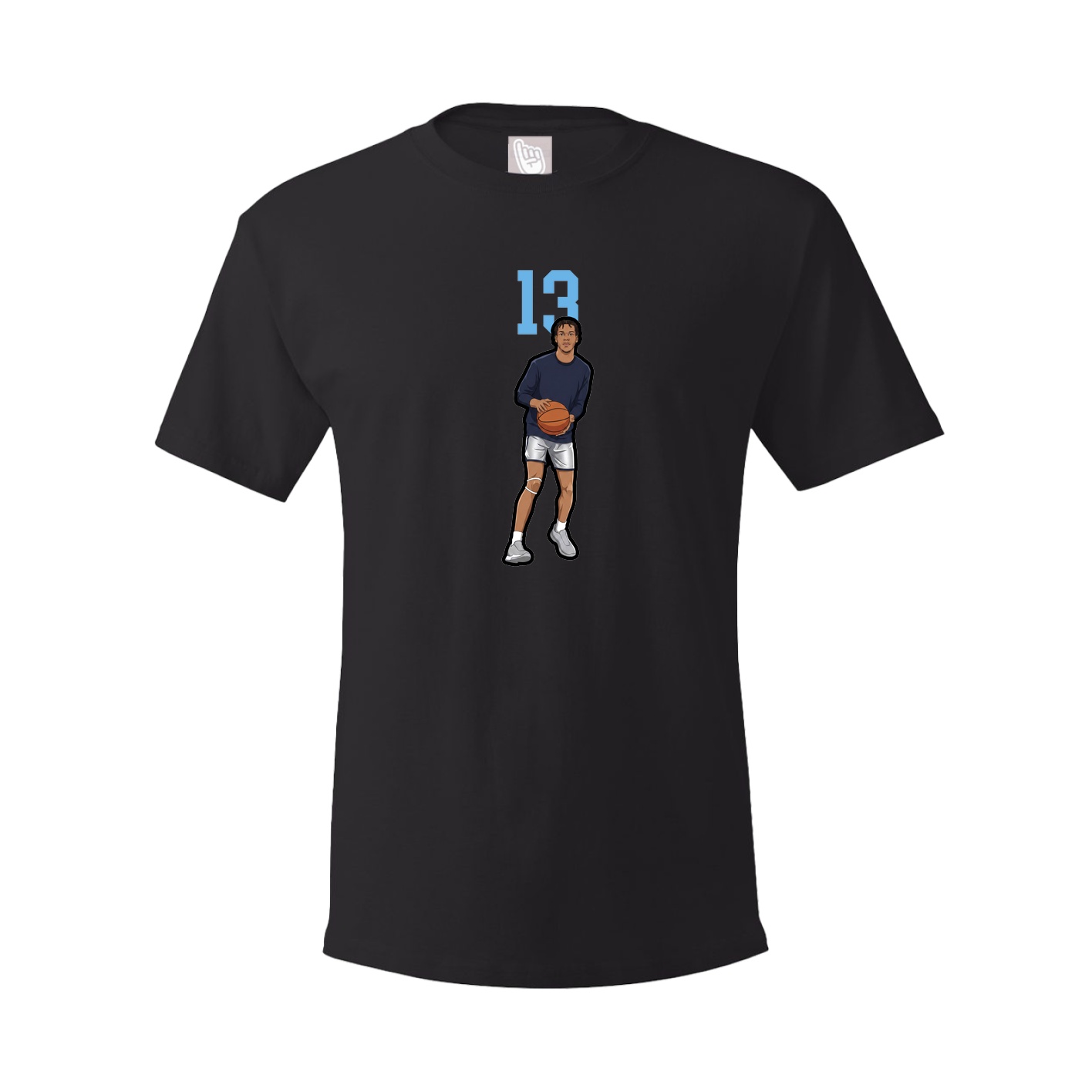 Youth Tee — Number Top in Black
