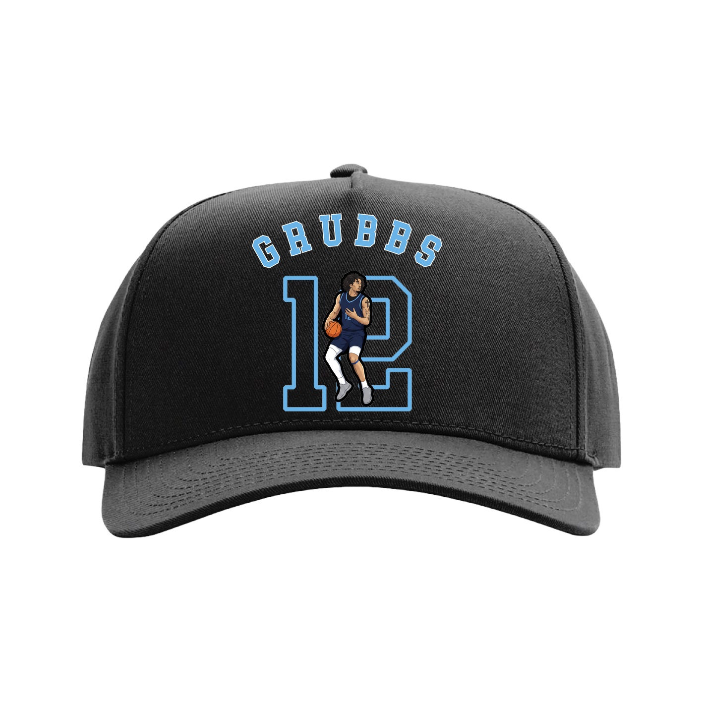 Full Fabric Five-Panel Champ Cap — Shirsey Arch in Black