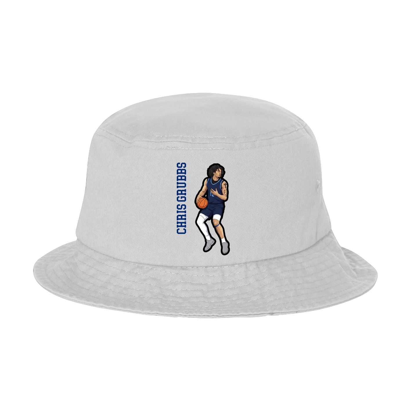 Bucket Cap — Name Vertical in White