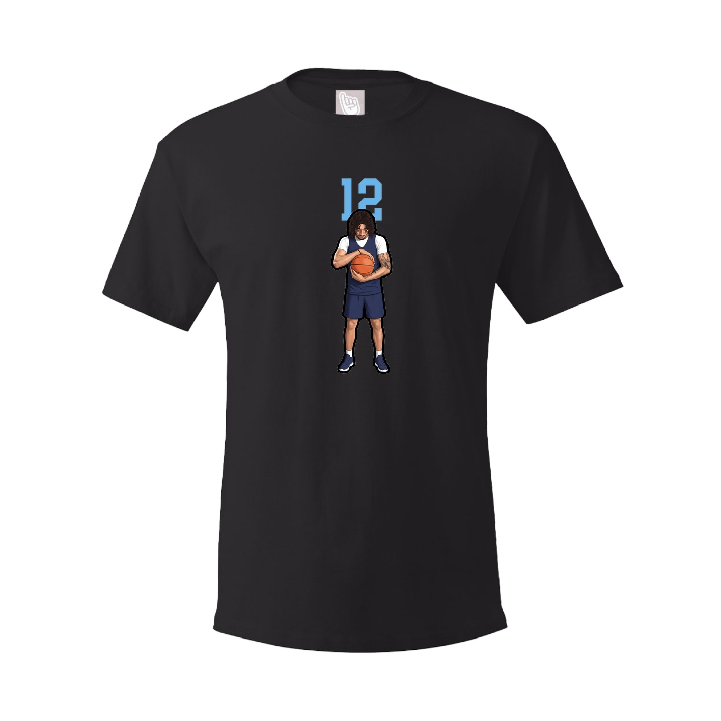 Youth Tee — Number Top in Black