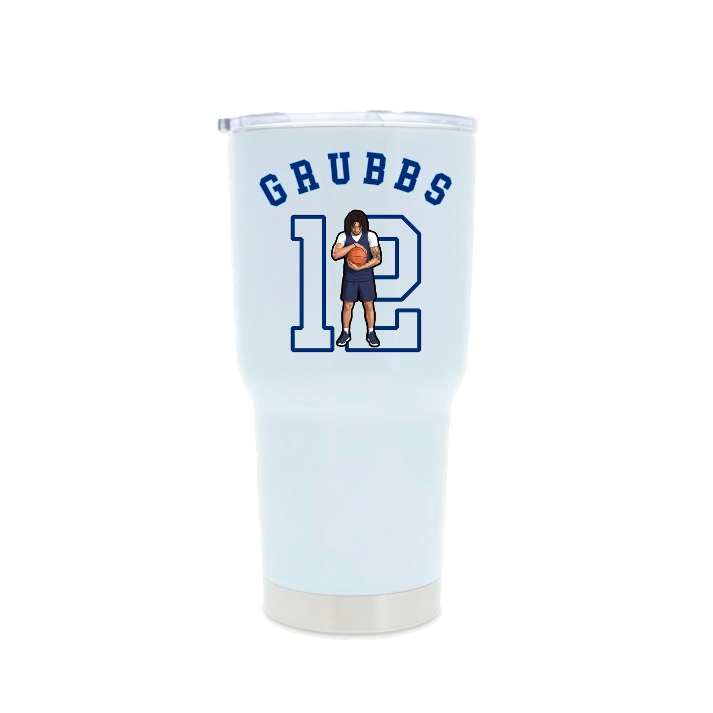 30oz Stainless Steel Tumbler — Shirsey Arch in White