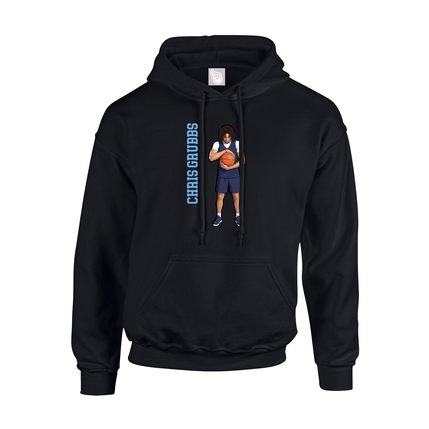 Youth Hoodie — Name Vertical in Black