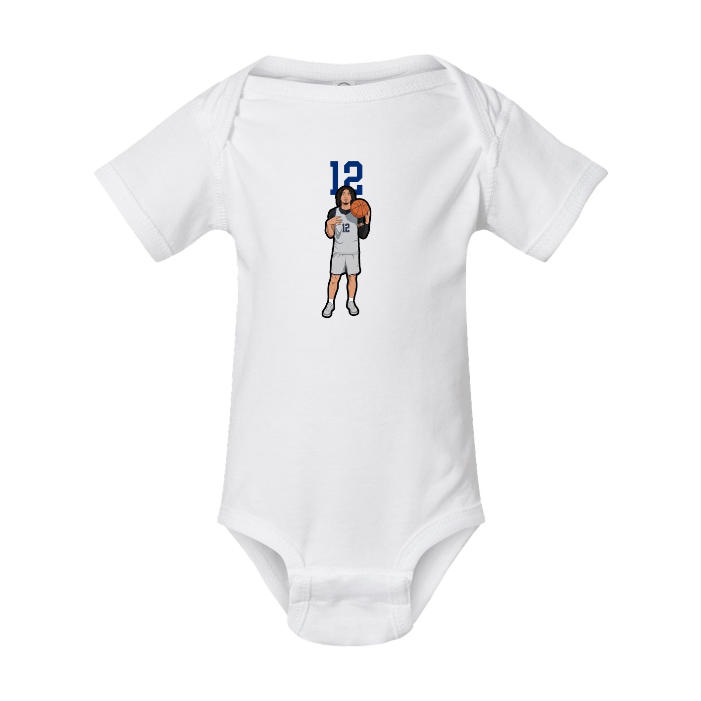 Baby Onesie — Number Top in White