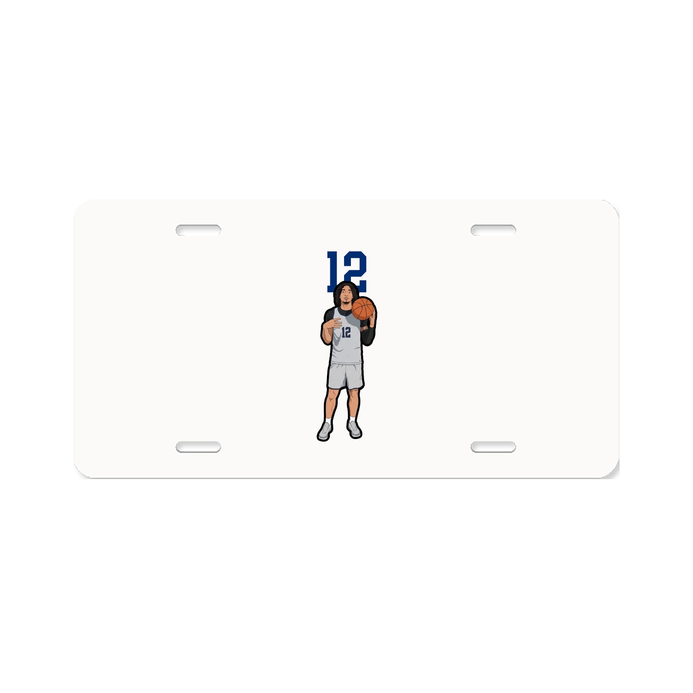 License Plate — Number Top in Classic