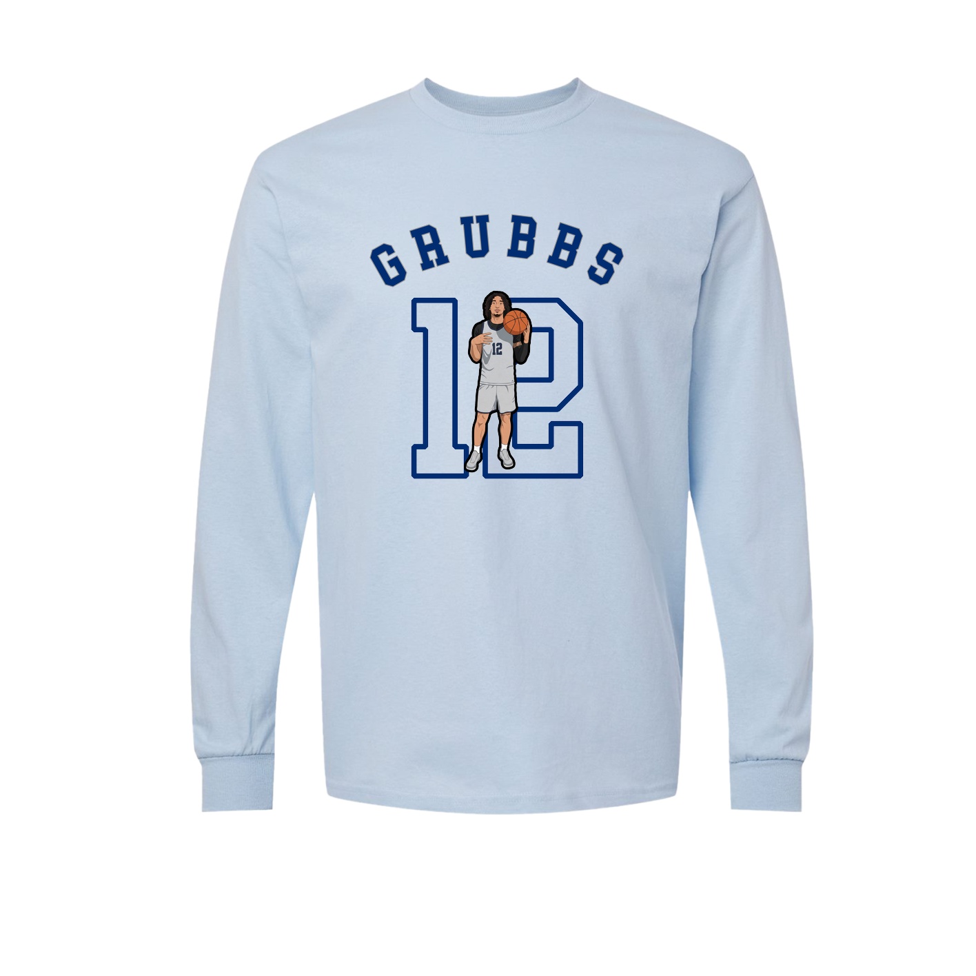 Long Sleeve Tee — Shirsey Arch in Light Blue