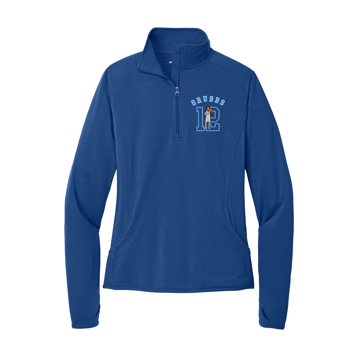 Women's Q-Zip Pullover — Shirsey Arch in Royal