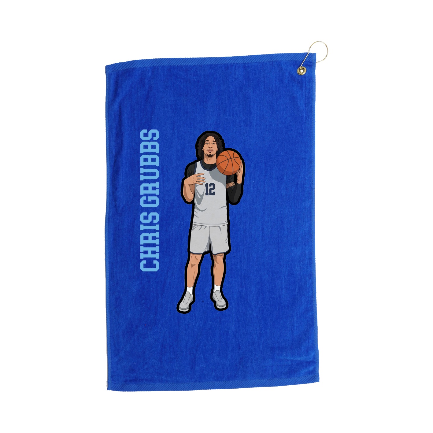 Golf Towel — Name Vertical in Royal
