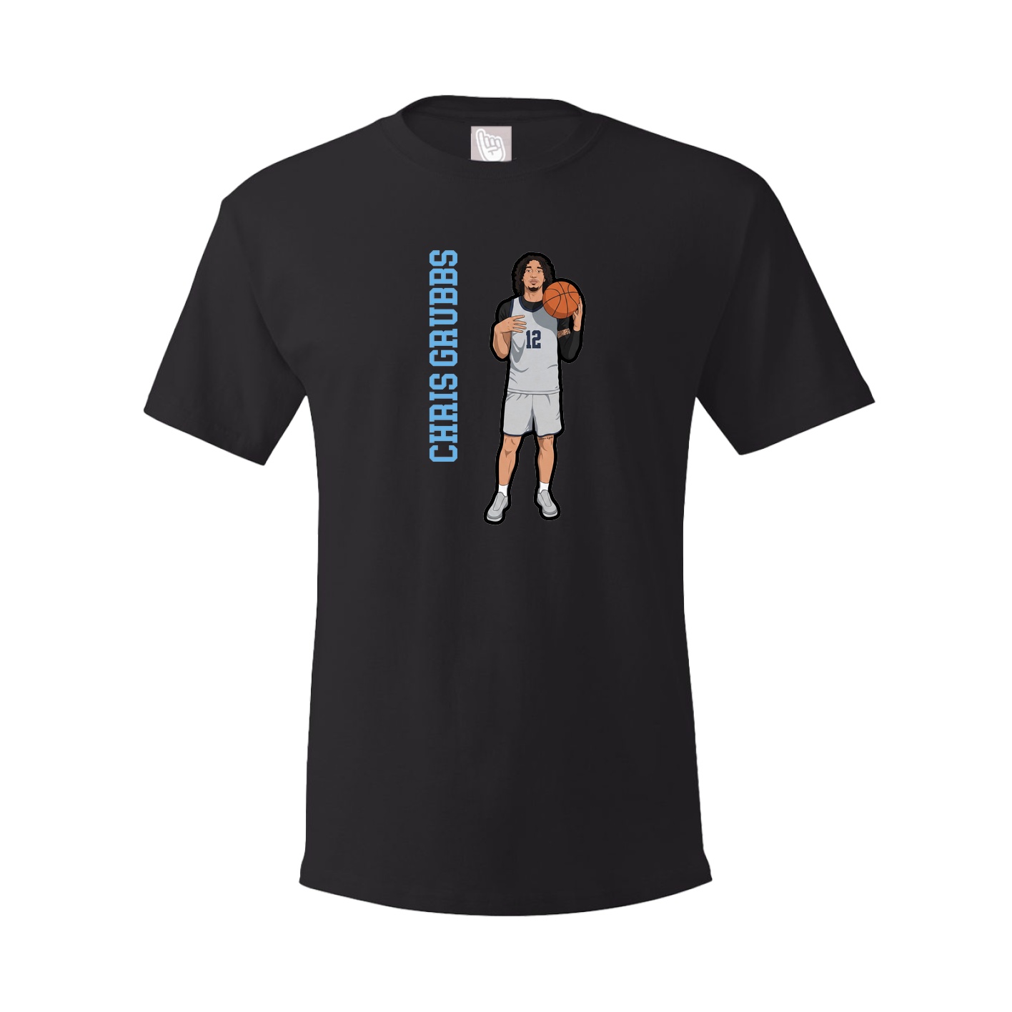 Youth Tee — Name Vertical in Black