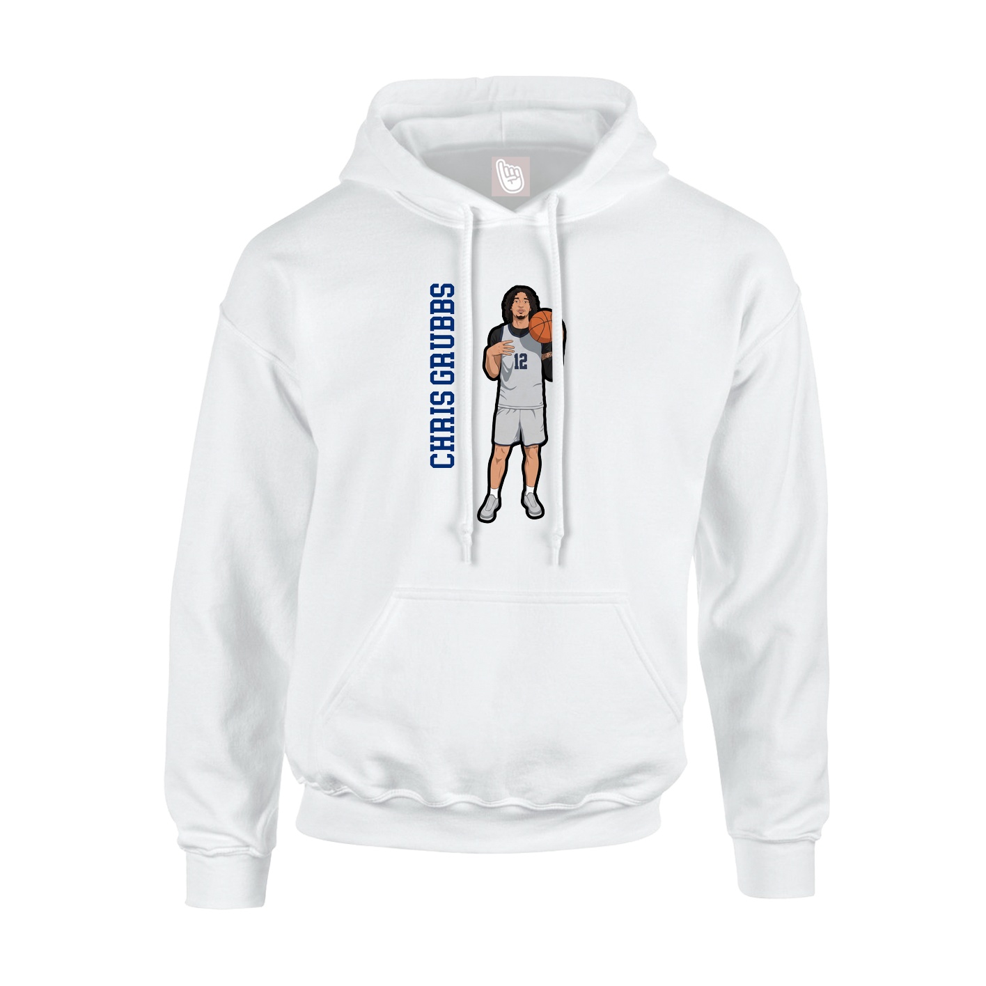 Hoodie — Name Vertical in White