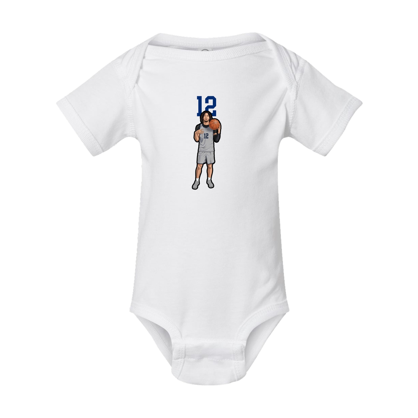 Baby Onesie — Number Top in White