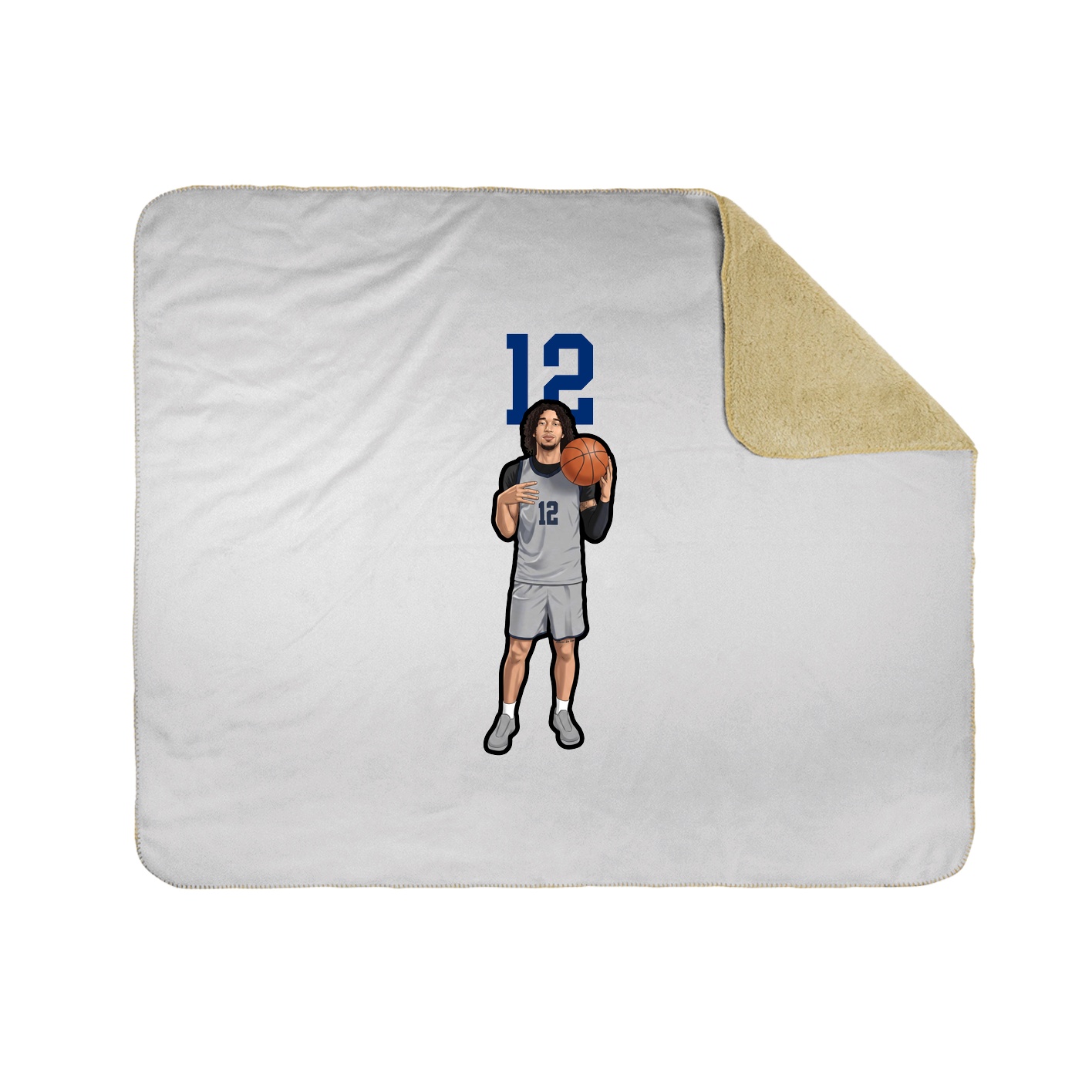Throw Blanket — Number Top in White