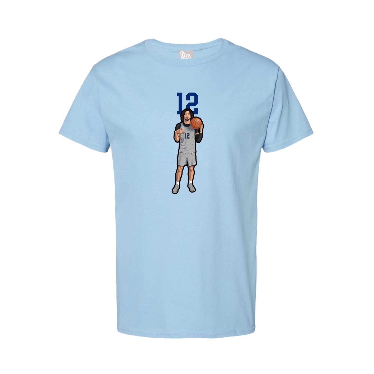 Tee — Number Top in Light Blue