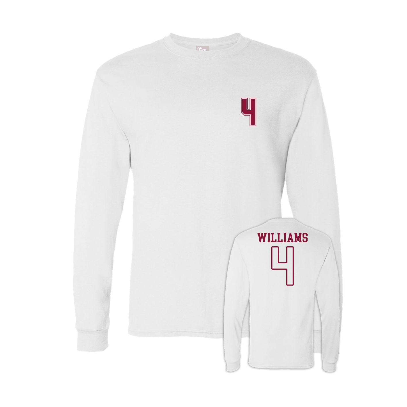Long Sleeve Tee — Chest Back in White