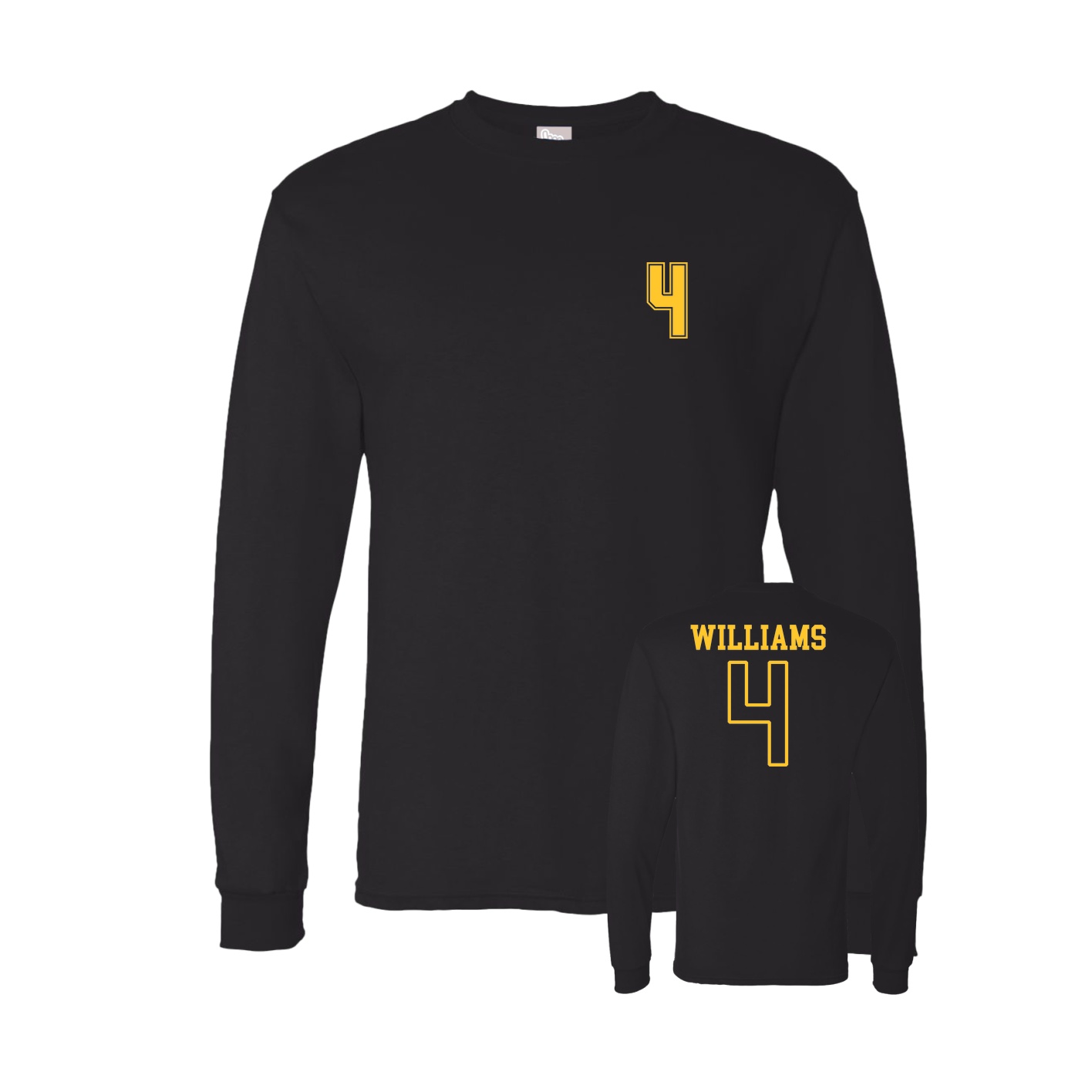 Long Sleeve Tee — Chest Back in Black