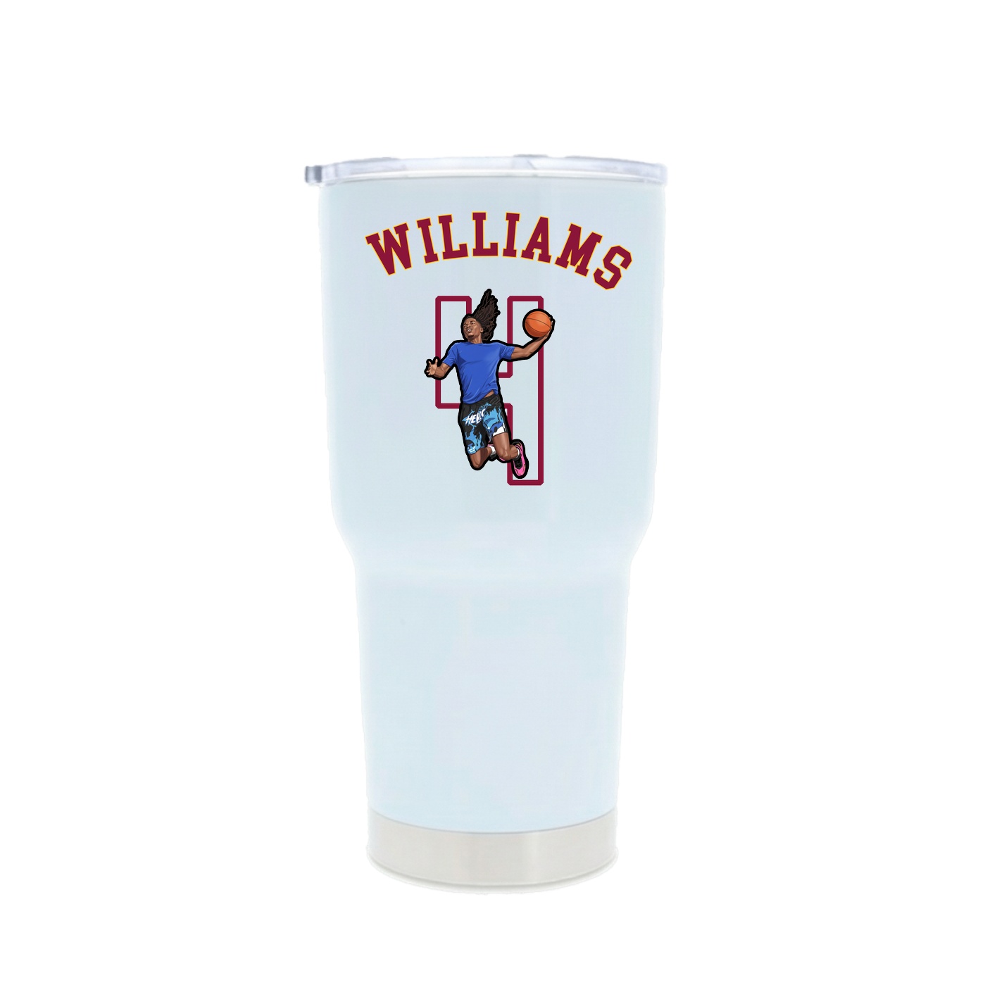 30oz Stainless Steel Tumbler — Shirsey Arch in White