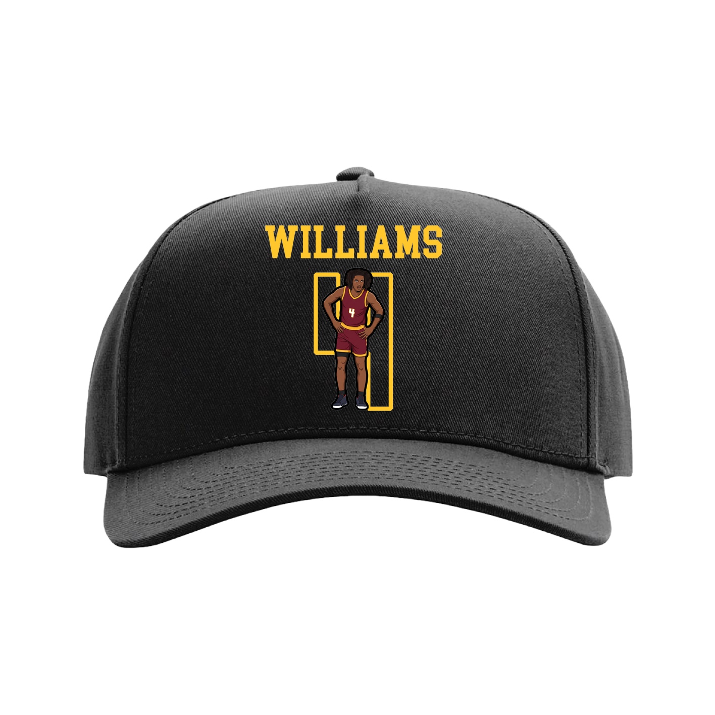 Full Fabric Five-Panel Champ Cap — Shirsey in Black