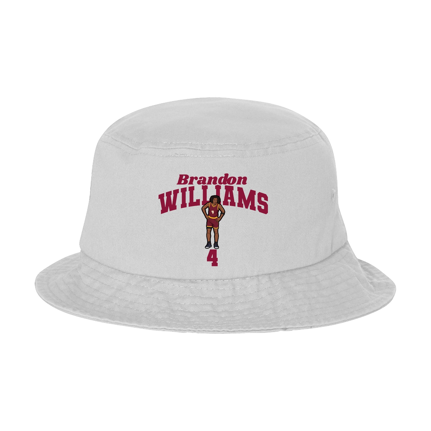 Bucket Cap — Signature Arch in White
