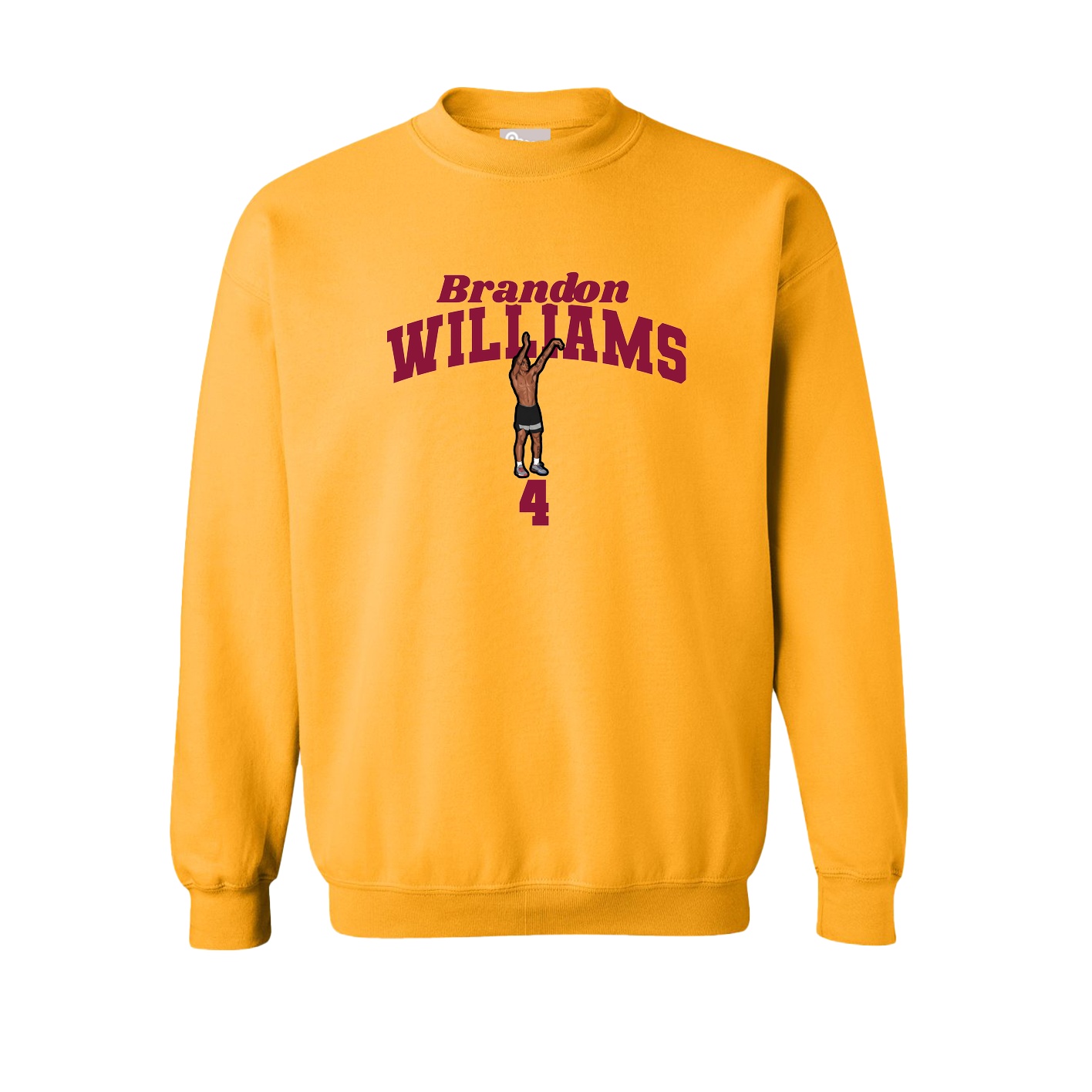 Fleece Crew — Signature Arch in Gold