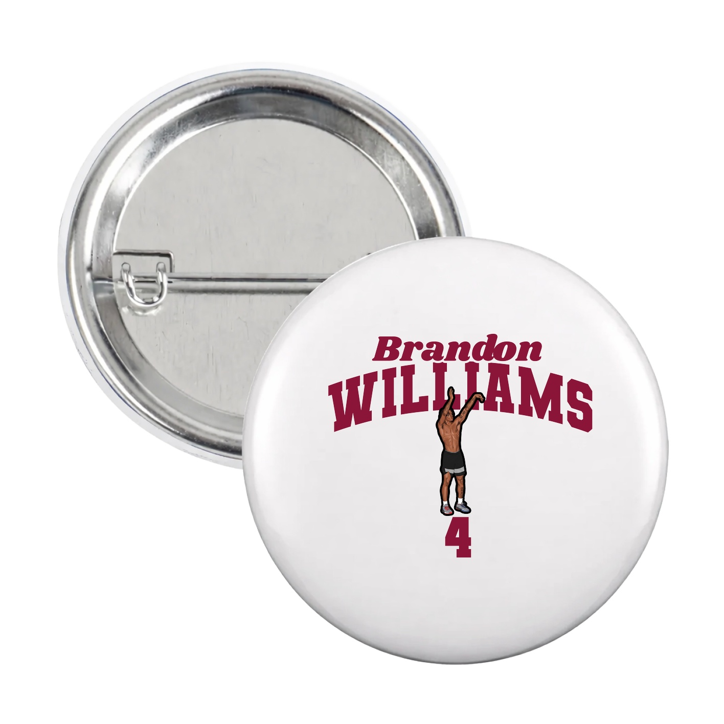 Game Day Button — Signature Arch in White