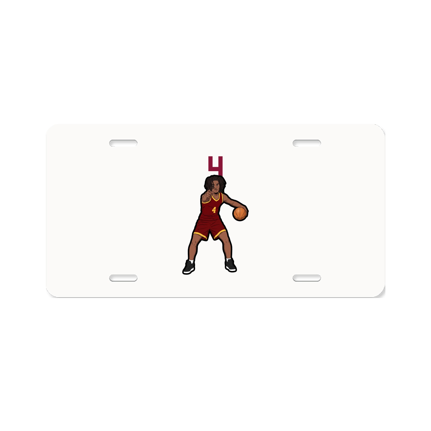 License Plate — Number Top in Classic