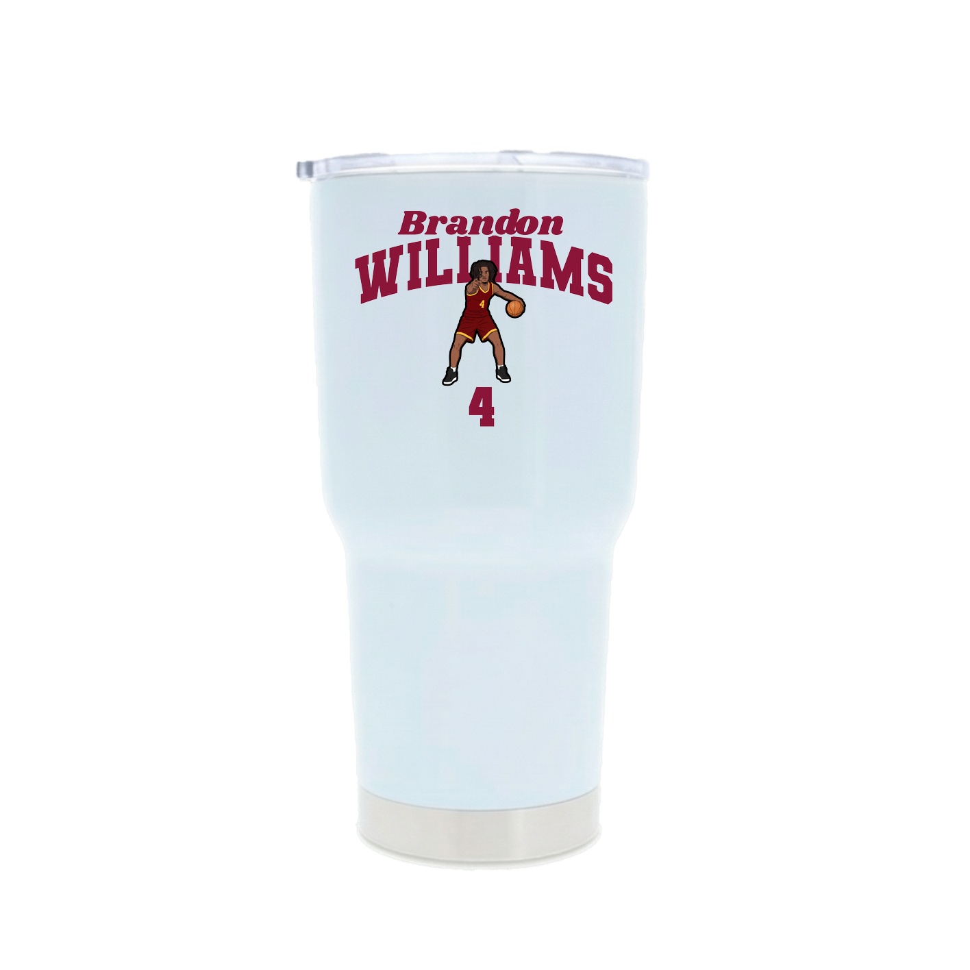 30oz Stainless Steel Tumbler — Signature Arch in White