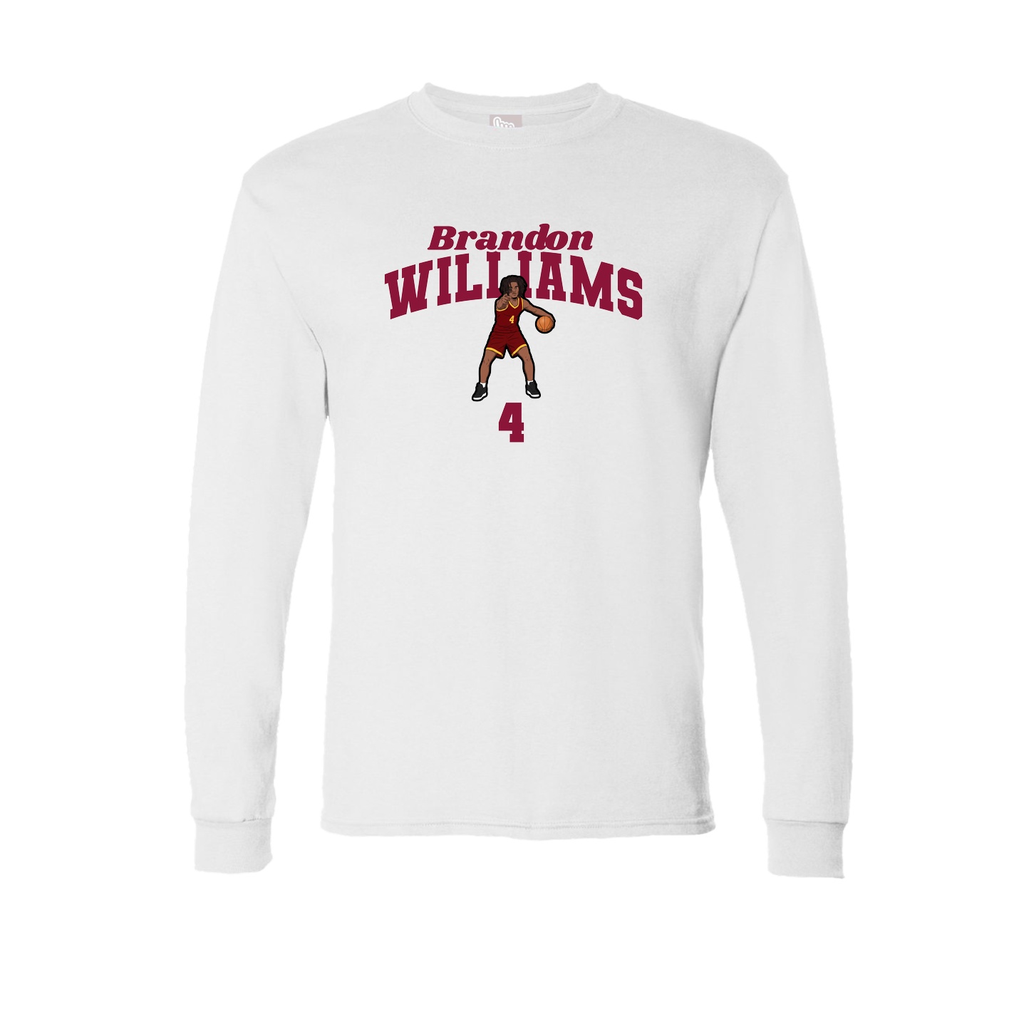 Long Sleeve Tee — Signature Arch in White
