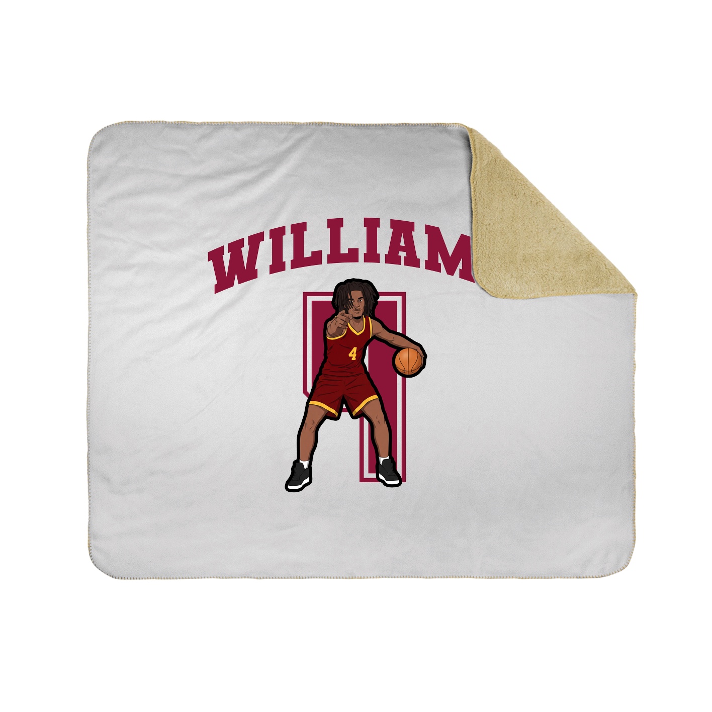 Throw Blanket — Number in White