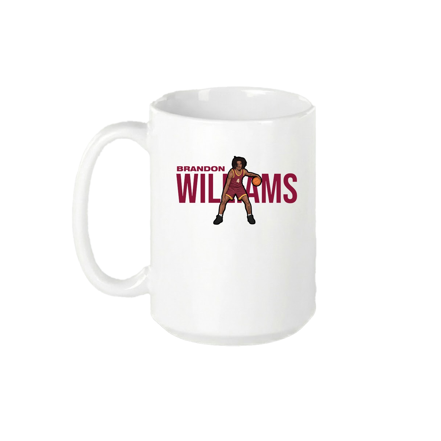 15oz Coffee Mug — Player Name in White