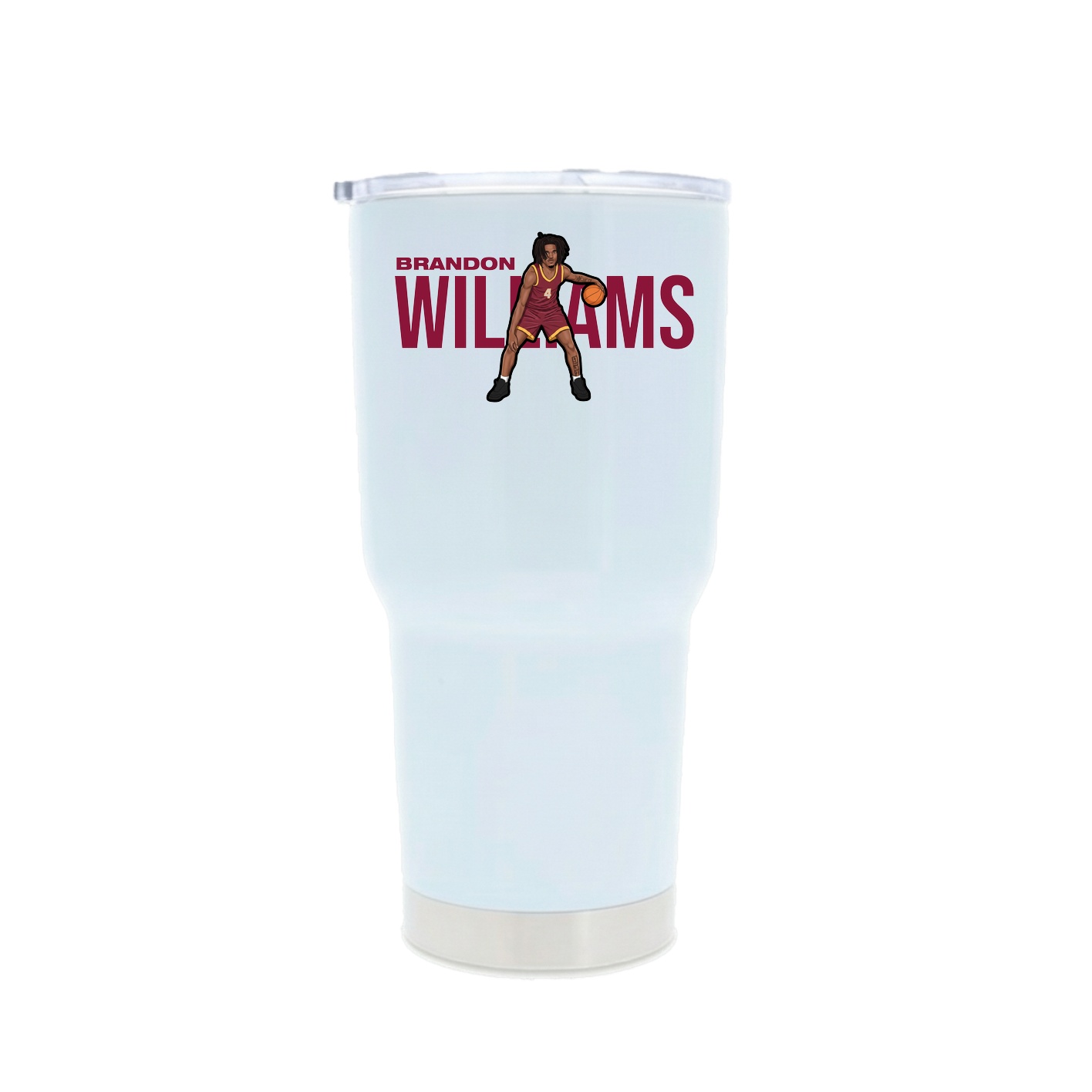 30oz Stainless Steel Tumbler — Player Name in White