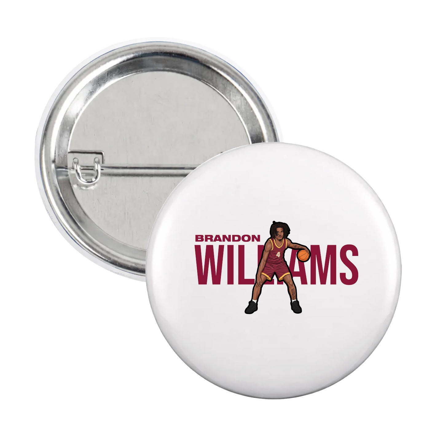 Game Day Button — Player Name in White