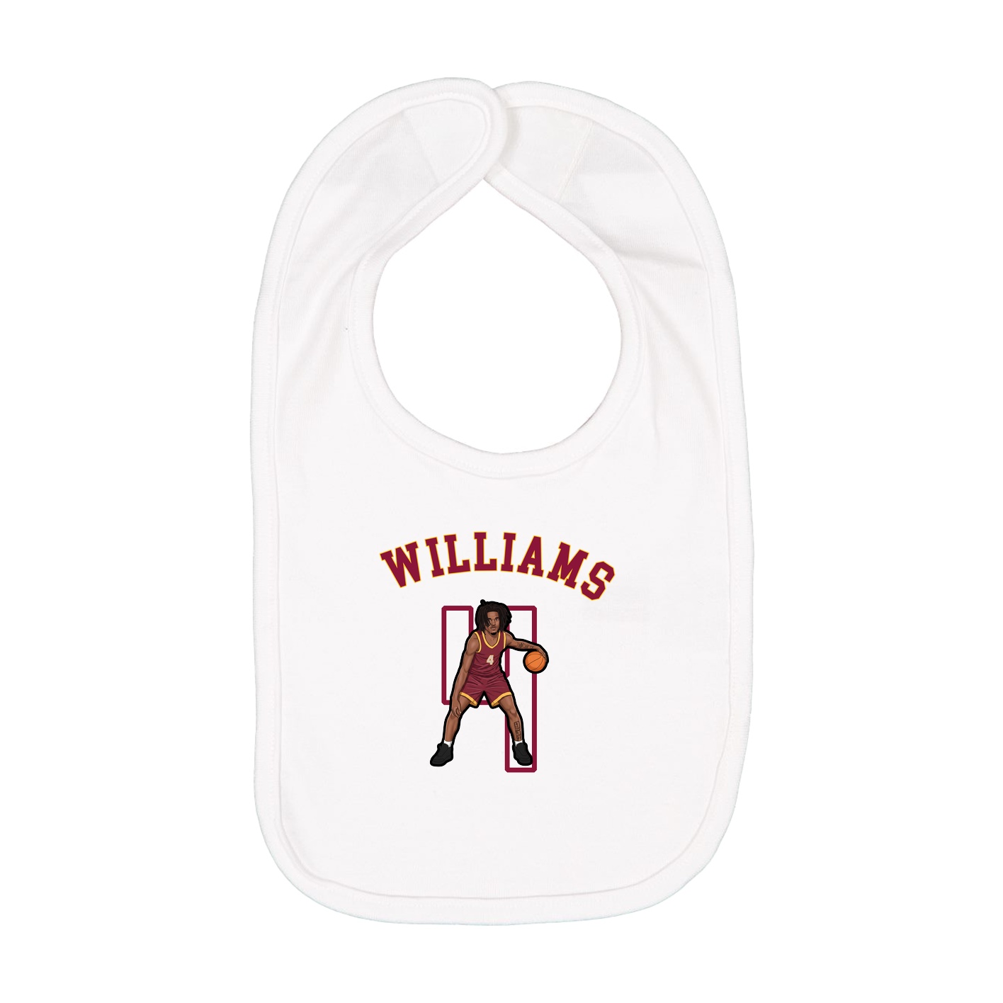 Infant Bib — Shirsey Arch in White