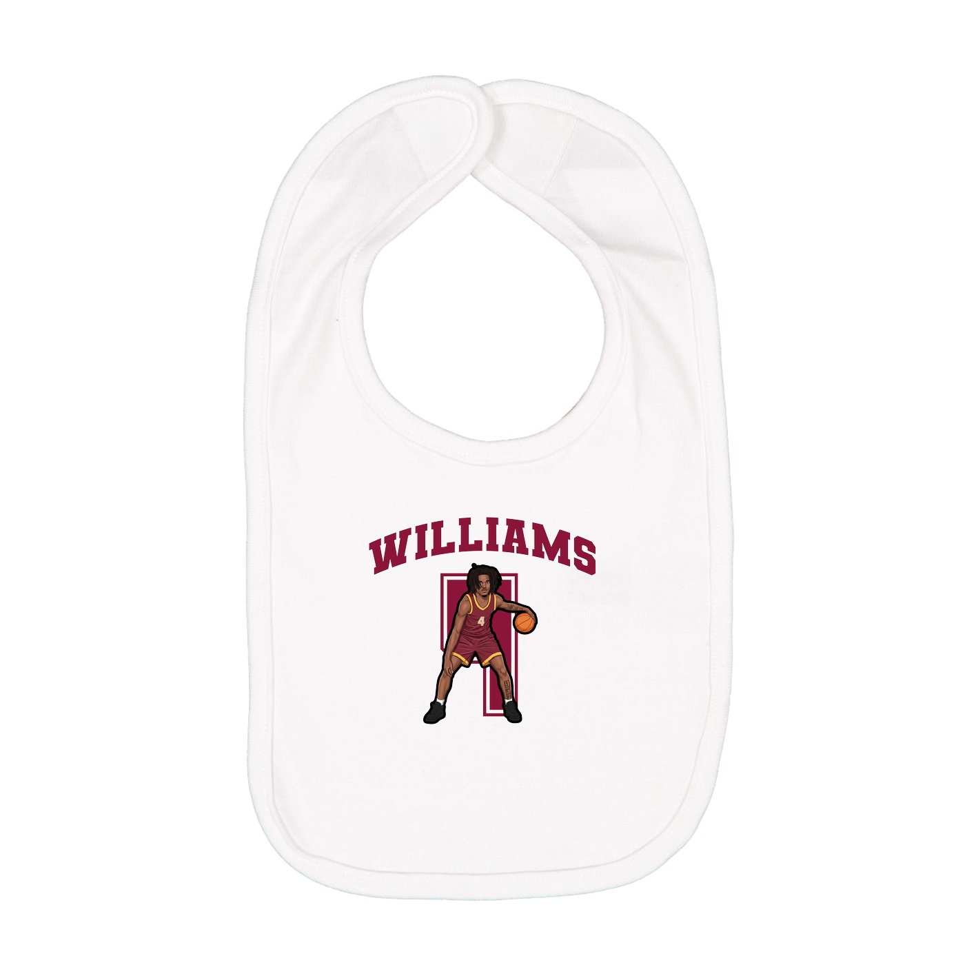 Infant Bib — Number in White