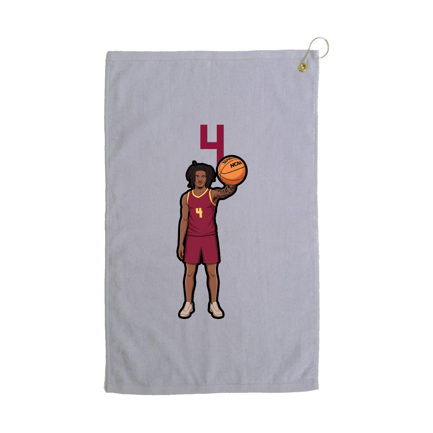 Golf Towel — Number Top in Grey