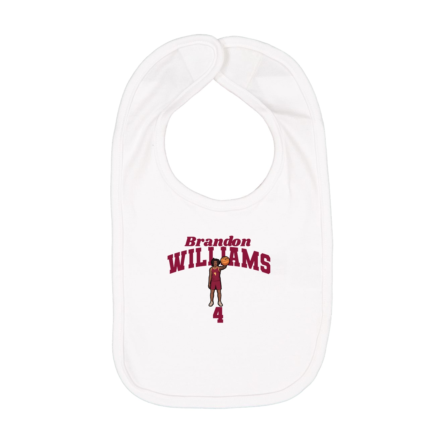 Infant Bib — Signature Arch in White